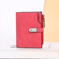 Baellerry Dompet Pendek Wanita, Dompet Kulit Pengait Modern Banyak Slot Kartu Pu Kustom untuk Perempuan
