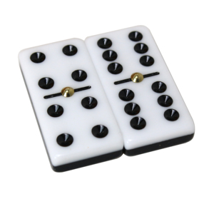 Mélange de Dominos de luxe Double six Dominos professionnels avec boîte de rangement en bois, carreaux classiques noirs et blancs - Product Image 3