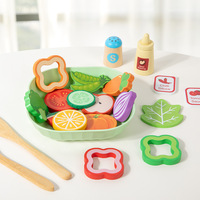 Novedades 2026: Juguete Educativo de Cocina de Madera Shara, Juego de Simulación de Comida y Vegetales DIY para Niños y Niñas