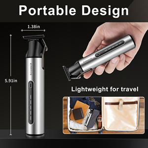Waterproof <b>T</b> <b>Blade</b> Beard <b>Trimmer</b> USB Rechargeable Electric Hair Clippers Stainless Steel <b>Blades</b> IPX6 for Men Hair Cut - Product Image 5