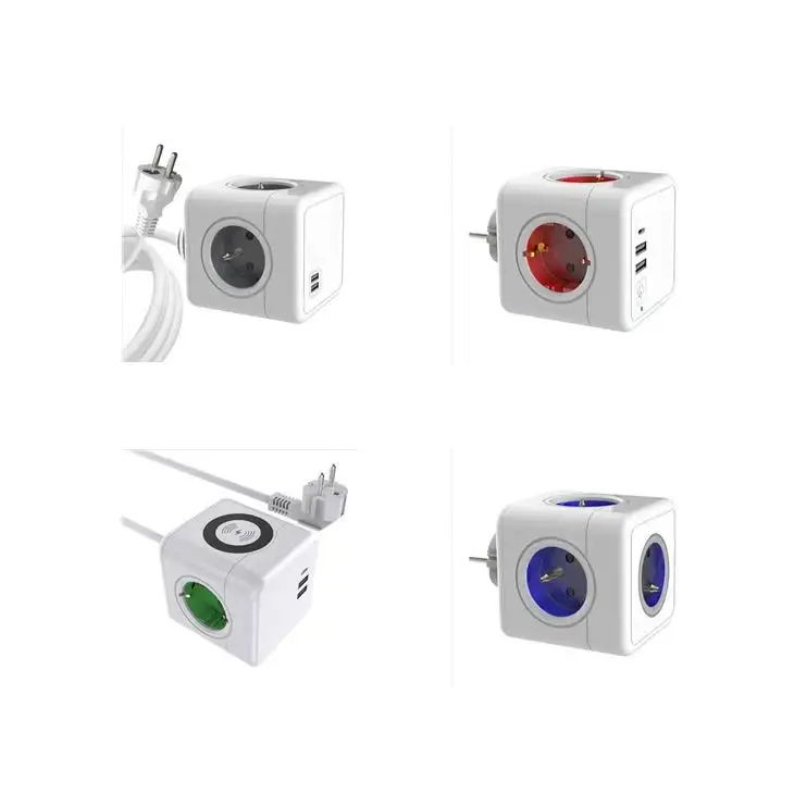 2022 Europe type portable cube socket male and female socket Power outlet/plug/adaptor/pin