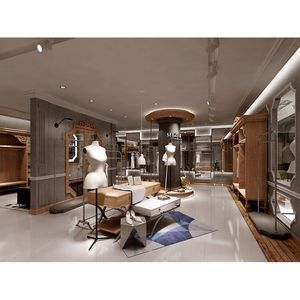 Material de MDF de ropa estante de exhibición/tienda de ropa de diseño de muebles para <span class=keywords><strong>ZARA</strong></span>. Tienda de ropa - Product Image 2