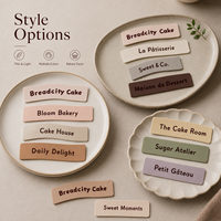 Décorations de gâteaux personnalisées imprimées, étiquettes DIY pour pâtisseries et desserts avec logo et nom de marque personnalisés, options multi-formes