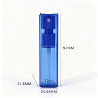 Flacon pulvérisateur rectangulaire de poche en PET 1,01 oz (10 ml) rechargeable pour désinfectant pour les mains, format voyage mini pour cosmétiques JY0011