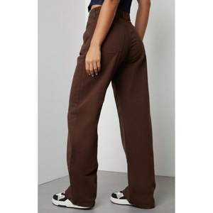 Funky Luxury <b>Women</b> Wide Leg Brown Stretch Denim <b>Jeans</b> High Rise Loose Fit Eco-Friendly Plating Street Style Size 26-40 OSCA - Product Image 5