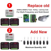 Interrupteur WiFi universel Tuya RX-MULTI pour porte de garage et portail : récepteur intelligent 300-868 MHz