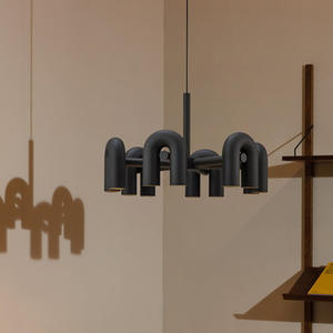 Lámpara de Techo Moderna Minimalista de Estilo Nórdico en Forma de U con Tubo de Agua Giratorio para Dormitorio Infantil, Sala de Estar, Comedor - Product Image 1