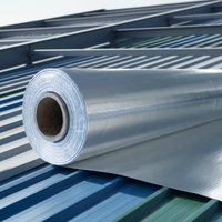 Barrière radiante en tissu tissé renforcé d'aluminium réfléchissant/MPET, isolation de toiture, membrane de toiture écologique ignifuge