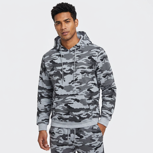 Conjunto Deportivo Unisex de Camuflaje, Sudadera con Capucha y Pantalones, Manga Larga, Cierre con Cordón, Ropa Casual de Otoño - Product Image 1
