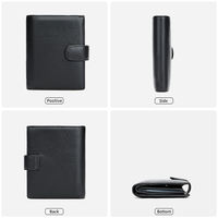 Dompet Lipat Pendek Pria Kulit Asli Vintage Tahan Air, Banyak Slot Kartu, Tempat Kartu, Penjepit Uang, Kantong Koin, Untuk Penggunaan Sehari-hari