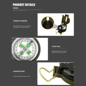 Brújula Impermeable de Alta Precisión, Visor Metálico Profesional para Senderismo y Montañismo al Aire Libre, Accesorio Deportivo - Product Image 6