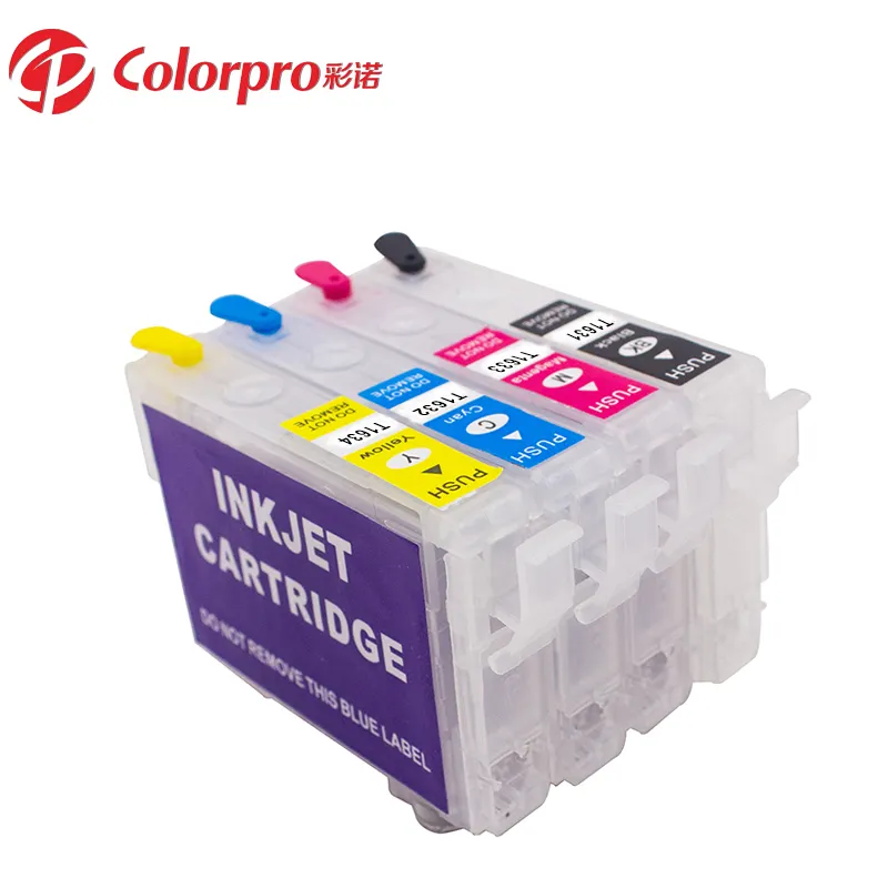 Colorpro T1631-T1634 ink cartridge Compatible for WF-2010W/2510WF/2520NF refillable ink cartridge T1631