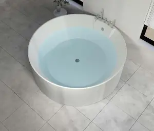 Hot sale Modern freestanding deep soaking hot tub low price marble oval bathtub adult with faucet