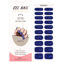 Autocollants pour ongles en gel œil de chat Huzi - Kit de manucure à domicile réutilisable - Gel semi-durci longue durée - Enveloppes pour ongles en gel