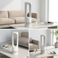Ventilateur électrique sans pales silencieux AZ430 certifié FCC CE, avec minuterie 1-9H, 5 vitesses, télécommande 43cm, garantie 1 an, pour hôtel et usage domestique