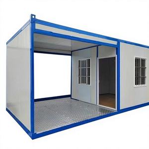 Maisons modulaires préfabriquées portables et pliables à faible coût, conteneur de bureau pliable de 20 pieds, maison conteneur en panneaux sandwich d'acier, appartement scolaire - Product Image 1