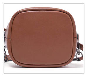 Sacs seau en cuir véritable avec cordon de serrage pour femmes, sacs à bandoulière et sacs travers en cuir de vachette, style simple et tendance, vente en gros - Product Image 6