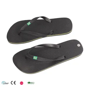 Wholesale rubber slippers Men's sandals slides slippers PE light-weight sole flipflops slippers custom flip flops