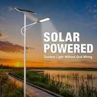 Lampe solaire de rue à LED de 200 W, éclairage solaire extérieur avec panneau monocristallin de 150 W, batterie de 120 Ah