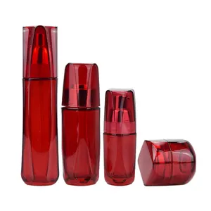 Sexy Red Wholesale Matching Machine Cosmetic Glass Jars And Bottles