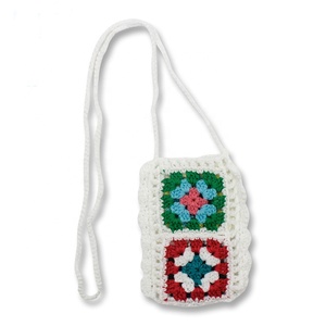 <span class=keywords><strong>Bolso</strong></span> cruzado de punto hecho a mano <span class=keywords><strong>para</strong></span> teléfono móvil, bandolera pequeña de ganchillo - Product Image 5