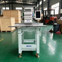 JINYU Nueva Máquina de Bordar Computarizada de Una Cabeza Dahao 1200 RPM con Motor de Rodamientos de Engranajes de Alta Eficiencia para Gorras, Camisetas y Bordado Plano Doméstico