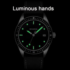 Wholesale Quartz <b>Watches</b> Luminous Hands High Quality Custom Designer Stainless Steel <b>for</b> Gentleman Leather Strap - Product Image 6