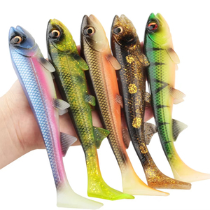 Spinpoler Bombshad señuelo de pesca cola cuadrada Swimbait 14cm 18cm gran PVC Shad Pike cebo Jig Wobbler bagre Zander aparejos - Product Image 1