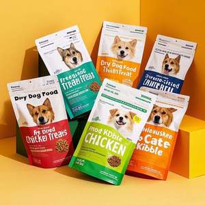 Custom Heavy-Duty Flat Bottom Resealable Zipper Stand-Up Pouch <b>for</b> Pet Food Bulk Plastic <b>Dog</b> <b>Treat</b> Storage Packaging <b>Bag</b> - Product Image 3