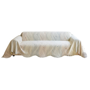 Cream Colored <b>Sofa</b> <b>Cover</b> Striped Star Pattern Cat Scratch Resistant Modular <b>Sofa</b> Slipcover All Season Modern Style - Product Image 5