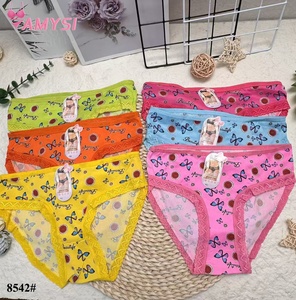أميسي 8542 #   ملابس داخلية نسائية يومية للفتيات المراهقات والطالبات، سراويل داخلية رقيقة بطباعة فراشات لطيفة، ملابس داخلية صيفية من الحرير الناعم - Product Image 4