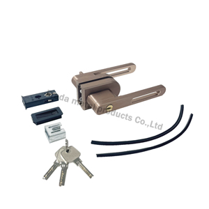 FÁBRICA DE CHINA Venta caliente MARCO DE ALUMINIO Puerta de ducha Manija de palanca de doble cara Puerta de vidrio Cerradura magnética - Product Image 3