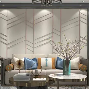 Nieuwste Modieuze Woonkamer Sofa Achtergrond Muur Modellering Art Wall Panels