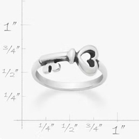 Vente en gros de bagues en argent sterling 925 bagues en argent antique porte-clés du cœur pour femmes