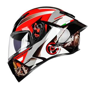 Moins cher Casque à double lentille Moto Homme et Femme Quatre Saisons Sécurité Universelle Certifié DOT Casque Intégral Motocross - Product Image 1