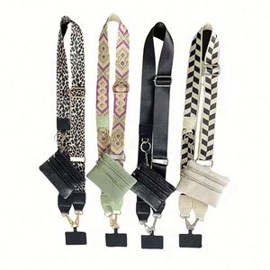 Sangle de téléphone réglable avec pochette zippée, cordon de téléphone portable tendance, portefeuille bandoulière anti-perte pour femmes, sports et activités de plein air - Product Image 1