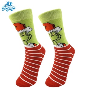 Chaussettes <span class=keywords><strong>de</strong></span> Noël créatives en gros, motif <span class=keywords><strong>de</strong></span> dessin animé <span class=keywords><strong>Grinch</strong></span>, chaussettes tricotées en stock, chaussettes personnalisées tendance pour les couples - Product Image 5