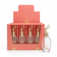 Flacon de parfum en verre vide en gros, 30 ml, ovale, rechargeable, avec bouchon doré, emballage de luxe personnalisé avec logo