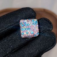 Perles d'argile carrées pour bijoux Cube perles d'argile polymère strass pour la fabrication de stylos bricolage