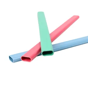 Produtos populares Color Plastic Tube Protective Sleeve Door Handle Cover Pvc Flat Tube Pipe