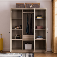 Armoire de chambre à coucher au design moderne, placard à vêtements, armoire 3 portes avec miroir.