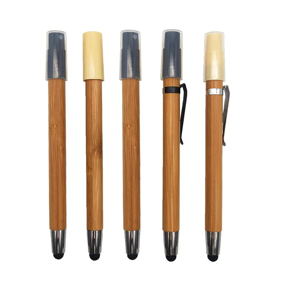 empty barrel sanitizer pen hand sanitizer Alcopen spray pen bamboo stylus perfume pen spray bottle