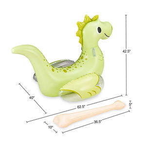 Flotteur <span class=keywords><strong>de</strong></span> piscine gonflable géant en forme <span class=keywords><strong>de</strong></span> dinosaure jurassique, jouet <span class=keywords><strong>de</strong></span> jeu aquatique en PVC durable avec poignées pour enfants et adultes - Product Image 2