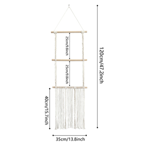 Venta al por mayor de macramé decoración del hogar colgante de pared almacenamiento chica habitación decoración hecha a mano <span class=keywords><strong>tapiz</strong></span> - Product Image 6