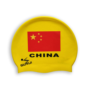 Bonnet de bain OEM de haute qualité avec logo personnalisé, bonnets en silicone durables pour cheveux longs, bonnet de bain imprimé en silicone - Product Image 1