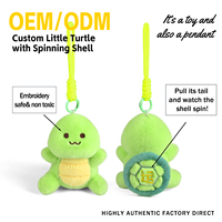 Jouet en peluche tortue porte-bonheur personnalisé avec coquille rotative et queue à tirer, amusant, anti-stress, apaisant, décoration de bureau pour enfants et adultes