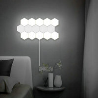 Lampe murale colorée nid d'abeille à LED, éclairage tactile, quantum, hexagone, pour chambre à coucher, salon, escalier, loft, nouveauté