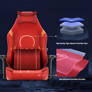 <span class=keywords><strong>Silla</strong></span> de juego Dota 2 De cuero rojo para ordenador, <span class=keywords><strong>silla</strong></span> de juego OEM de lujo de PU, <span class=keywords><strong>silla</strong></span> de carreras de espuma moldeada en frío con cintura integrada - Product Image 6
