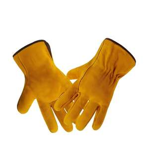 Guanti da Lavoro in Pelle Spaccata di Vacchetta Protezione Industriale per le Mani Morbidi e Confortevoli Guanti Meccanici - Product Image 1