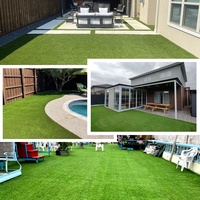 Gazon artificiel d'automne, pelouse synthétique, tapis d'herbe artificielle pas cher pour l'aménagement paysager du jardin
